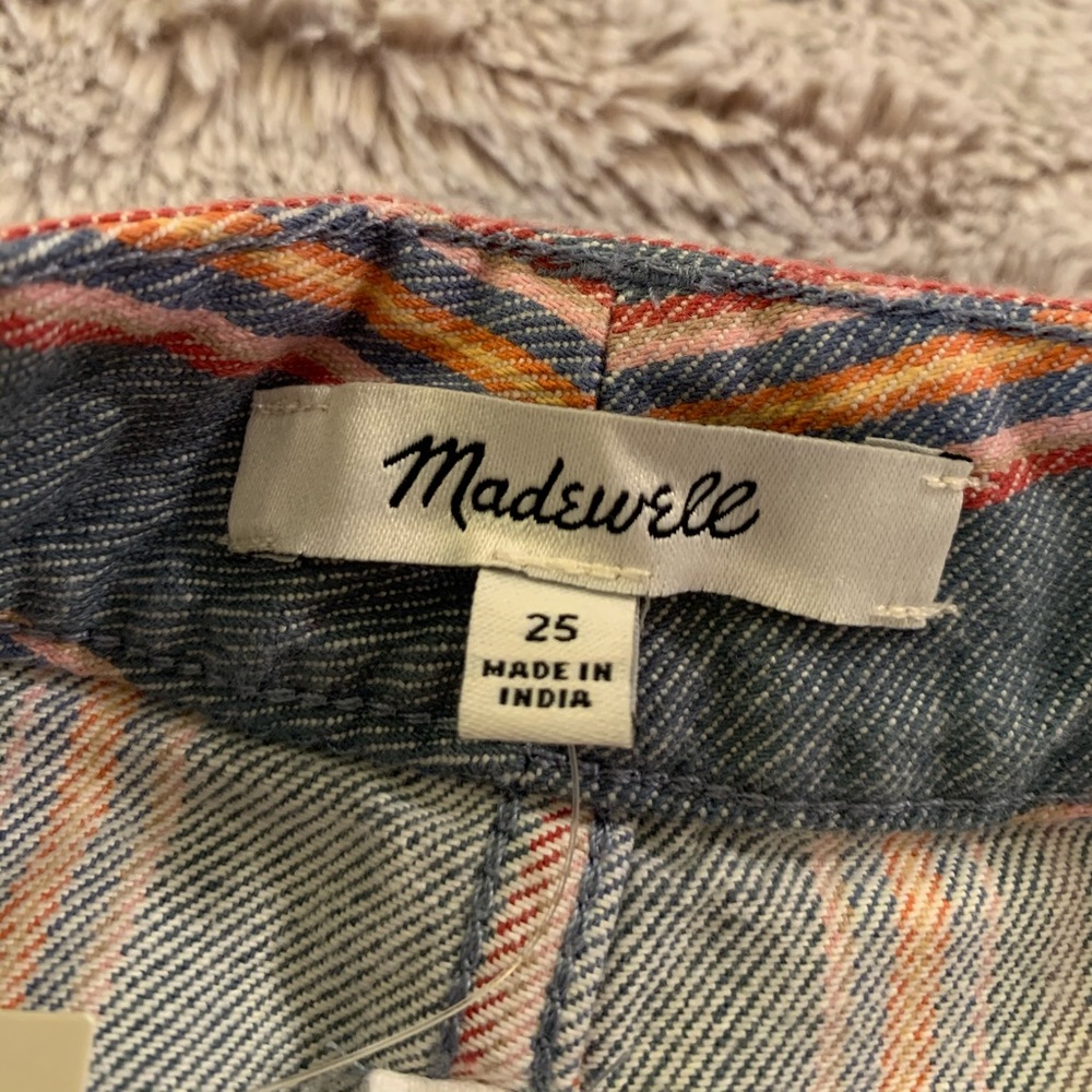 NWT Madewell Rainbow Jean Shorts - Picture 8 of 9